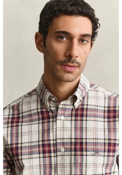 Gant Erkek Kırmızı Kareli Poplin Gömlek-24728
