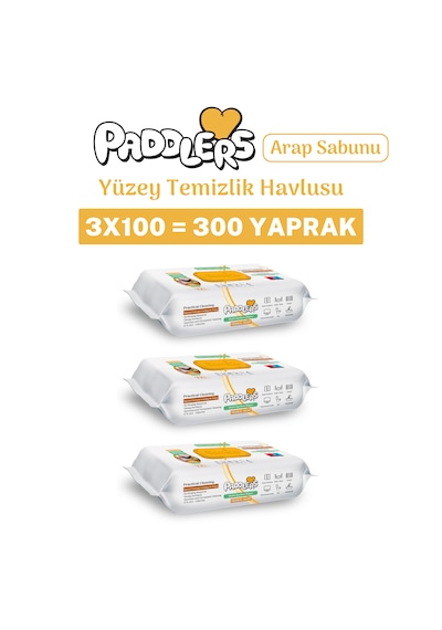 Easy Clean Arap Sabun Katkılı Yüzey Temizlik Havlusu 3x100 (300 Yaprak)