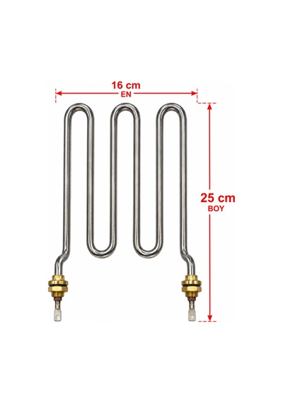 Semaver Rezistansı 2000w 16 Cm En, 25 Cm Boy Gri