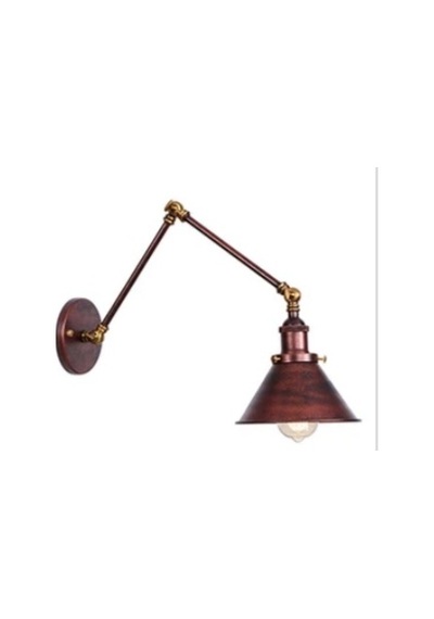 Mylights Retro Rustik Üç Mafsalı Bakır Eskitme Akrobat Aplik Du Siyah