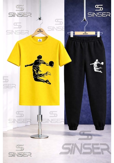 Ss Sinser Çocuk Basket Havada Asılı Syh 3lü Tişort Eşofman Takımı Mavi - Turuncu - Sarı Ss Sinser Çocuk Basket Havada Asılı Syh 3lü Tişort Eşofman Takımı Mavi - Turuncu - Sarı