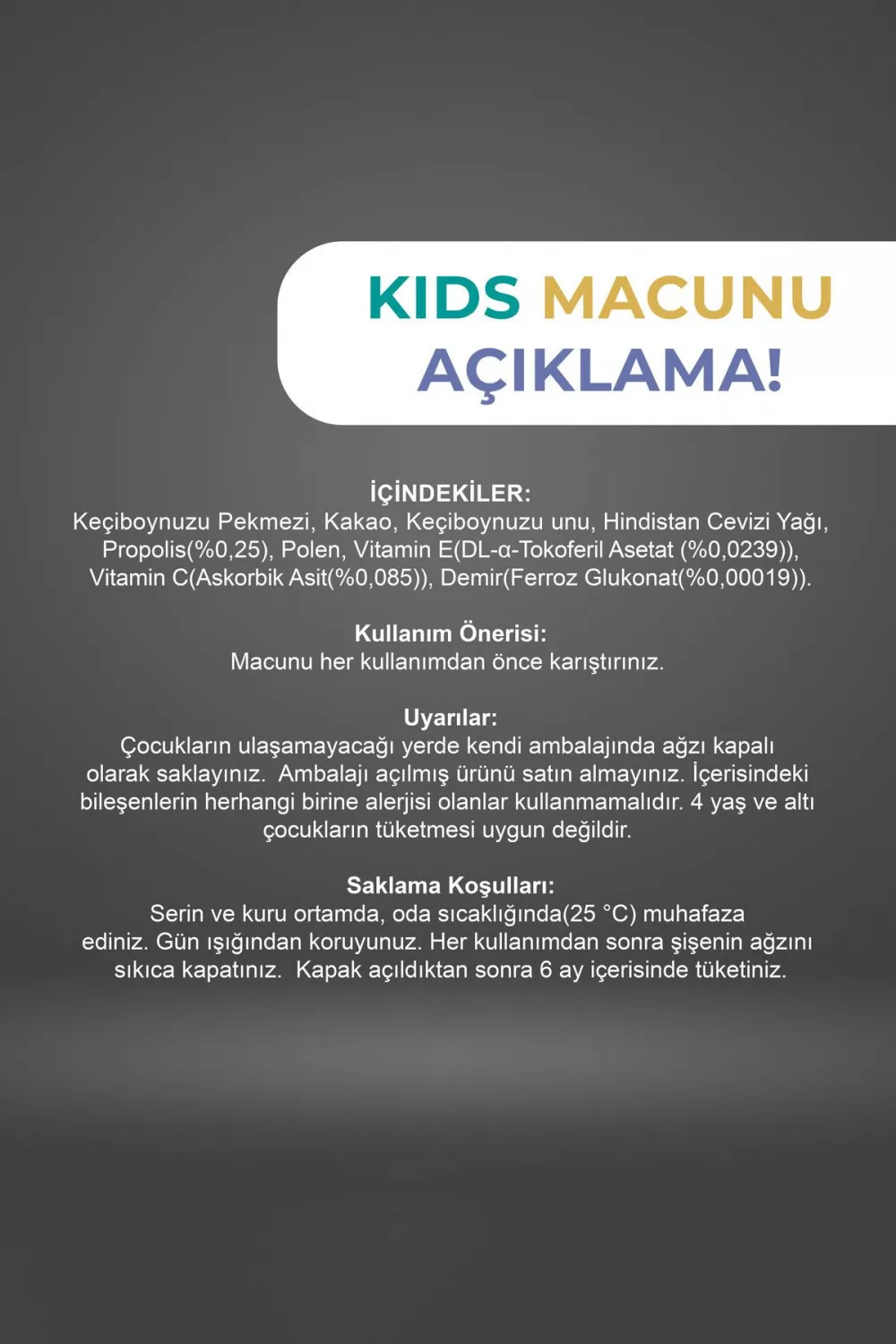 Vhp Kids Macun 230 Gr.
