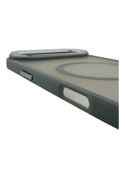 Apple iPhone 17 Air Uyumlu Magsafe Destekli Buzlu Mat Şeffaf Kılıf Gri