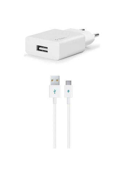 Ttec Smartcharger Seyahat Şarj Aleti 2.1A + Type-C Kablo Beyaz- 2