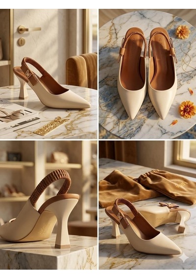 Nesilshoes Nesil Shoes Gabbel 205 Ten Topuklu Kadın Sandalet