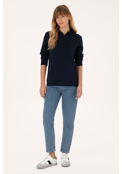 U.S. Polo Assn. Kadın Lacivert Kapüşonlu Sweatshirt 50320557-VR033