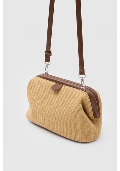 Shule Bags Cois Naturel Burslu Çapraz Çanta Taba
