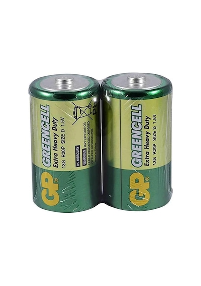 Gp Greencell R20 1.5v Büyük D Boy Çinko-karbon Pil 20'li Paket 13g