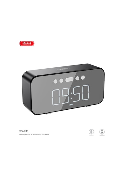 Xo-f41 Dijital Saatli Aynalı 1200mah Fm Radyo Ve Hafıza Kartı Destekli Bluetooth Hoparlör