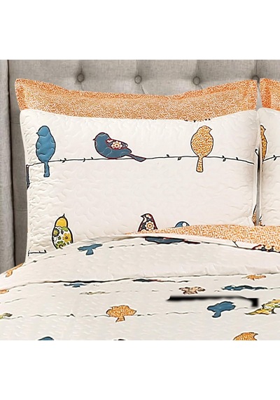 Lush Decor Rowley Yorgan-ters Çevrilebilir 7 Parça Yatak Seti Çiçekli Hayvan Kuş Baskılı Ve Dekoratif Yastıklar- Diğer
