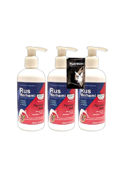 Playboy Tüy Dökücü Krem 3 Adet 250 Ml Ceviz Sütlü & Cevizli Rus Merhemi + Yanında Jel
