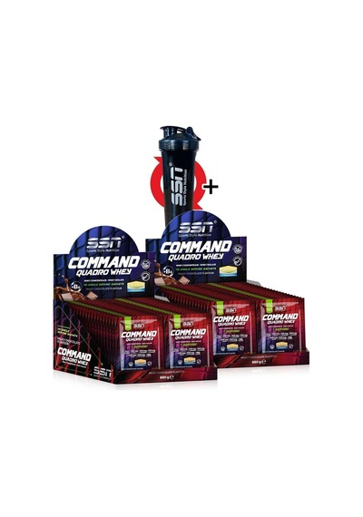 SSN Sports Style Nutrition Command Quadro Whey 1760 gr 80 Şase Çikolata (40 X2 BOX) Kombinasyon
