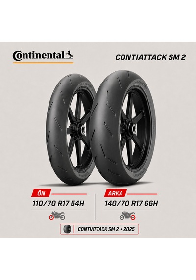 Continental Contiattack Sm 2 110/70 R17 54h - 140/70 R17 66h Ön Arka Motosiklet Lastik Takımı 2025