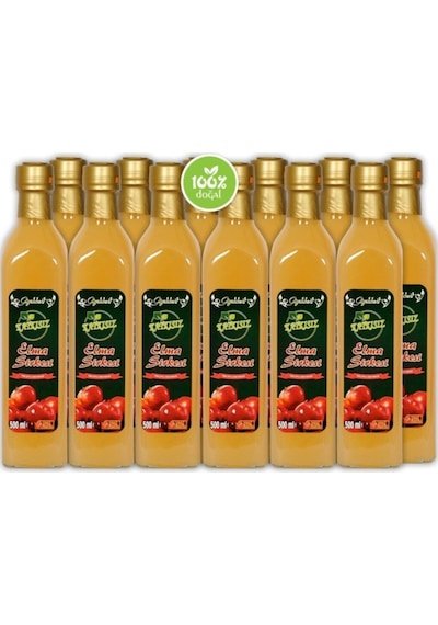 Elma Sirkesi 12x500 Ml - %100 Katkısız Doğal Geleneksel Ev Yapımı