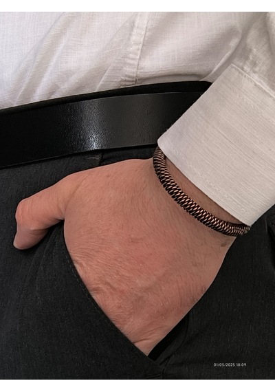Örme Bakır Bileklik 19 Bakır