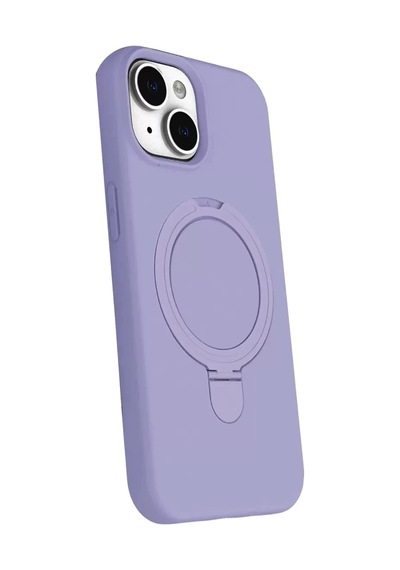 Durukar Apple, Uyumlu iPhone 14 Regal Magsafe Standlı Kapak - Lila