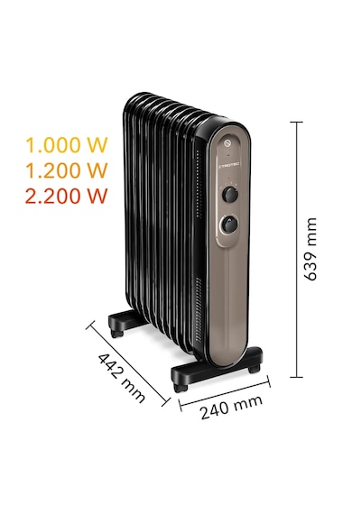 Trotec TRH 24 E 2200 W 11 Dilim Yağlı Radyatör