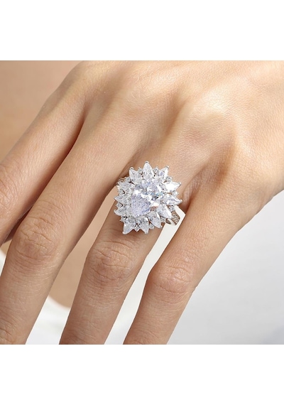 Mia Vento Effective Diamond Londra Tutkusu Işıltılı Gümüş Yüzük