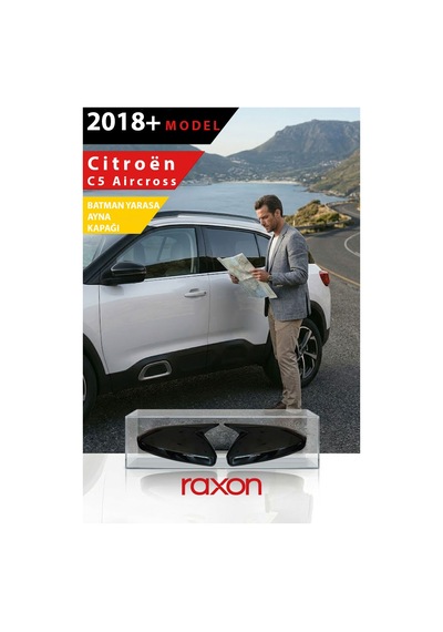 Citroën C5 Aircross 2018+ Batman & Yarasa Ayna Kapağı Parlak Piano Black Sport