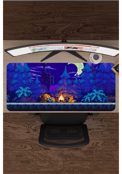 Shovel Knight Kaymaz Dikişli Kauçuk Oyuncu Mousepad V1 - 90x40 Xxl Gaming Mouse Pad Fare Altlığı