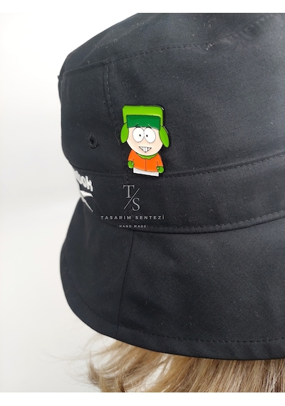 Rozet Metal Çanta Şapka Takı Aksesuar South Park Kyle Broflovski Çok Renkli