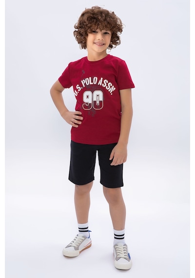 U.S. Polo Assn. Erkek Çocuk Bordo Bermuda Takım Bordo