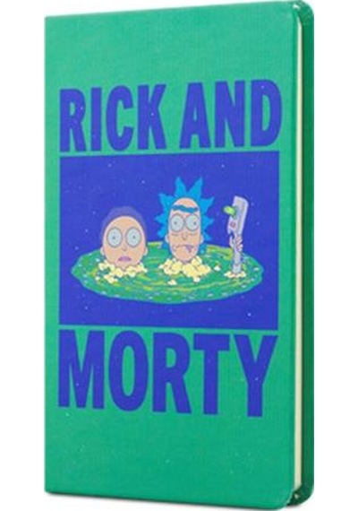 Mabbels Rick And Morty Sert Kapak Lastikli Mini Not Defteri Yeşil 80 Yaprak Çizgisiz 9x14cm Dft-3883