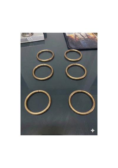 %100 Som Pirinç Peçete Yüzüğü 4 Mm Gold