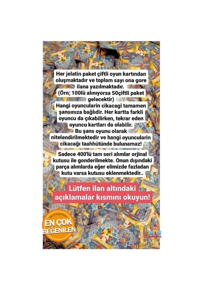 1453 Bd Süper Final All-star Oyun Kartları - 2023 Model 50 Kart