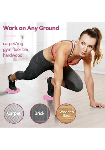 Core Slider Pilates Egzersiz Kayar Disk Pembe 2 Adet