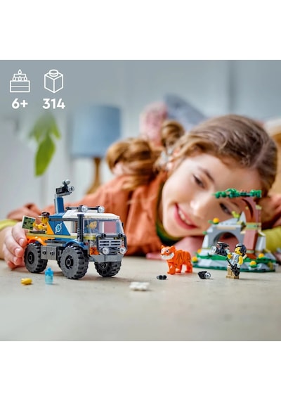 LEGO® City Orman Kaşifinin Arazi Kamyonu 60426 - 6 Yaş & Üzeri Çocuklar için Yaratıcı Oyuncak Yapım Seti (314 Parça)