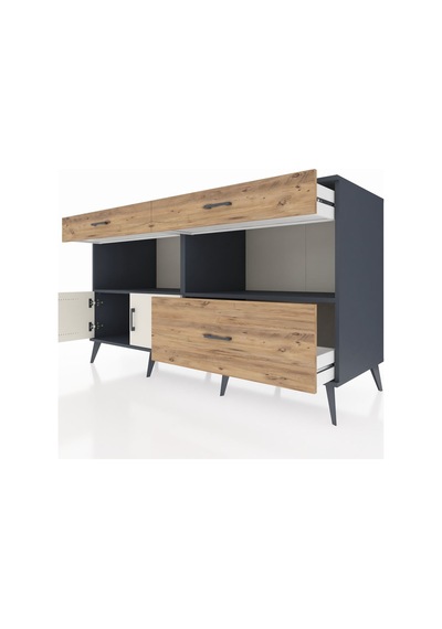 Kronos Konsol 2 Raflı 3 Çekmeceli 2 Kapaklı 176x59x99 Antrasit-ay Antrasit-aytaşı/çam Kronos Konsol 2 Raflı 3 Çekmeceli 2 Kapaklı 176x59x99 Antrasit-ay Antrasit-aytaşı/çam