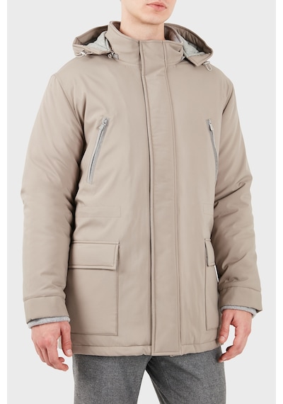 Gran Sasso Regular Fit Çıkarılabilir Kapüşonlu Ceket Erkek Ceket 78195 69318 120 Toprak