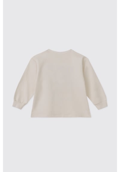 Panço Kız Bebek Ekru-lila Sweatshirt 2521gb08076 Krem
