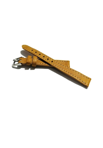 Fado&her Saate Uyumlu Hakiki Deri Bayan Saat Kordonu Sarı 12 Mm 442 Sarı