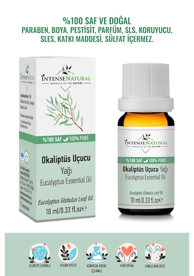 Intense Natural Okaliptüs Uçucu Yağı 3 x 10 ML