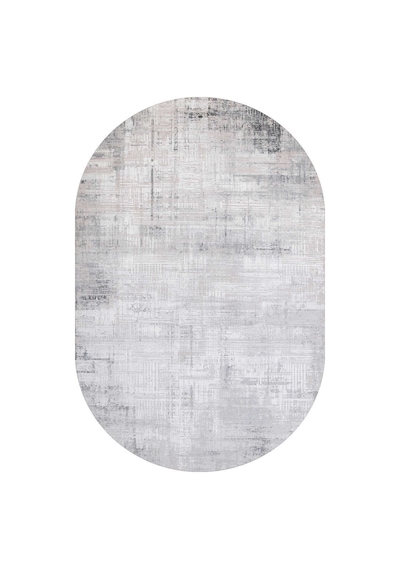 Alya Modern Tasarım Makine Oval Halı 20440 Gri Gri-bej