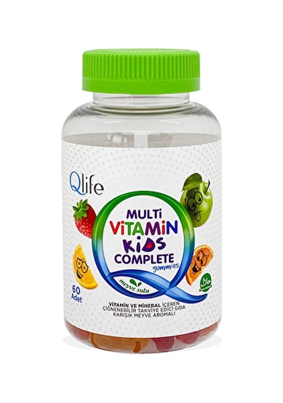 4 Adet Qlife Multivitamin Guarana Gummies Çocuk 60'lı