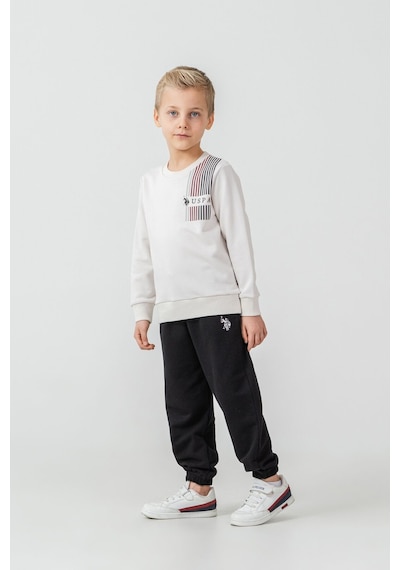 U.S. Polo Assn. Erkek Çocuk Baskılı Beyaz Uzun Kol Eşofman Takımı Us2613-c-v2 Us2613-c-v2