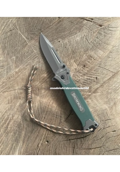 Brownıng 364 Carbon Çelik Özel Cep Çakısı Kamp Çakısı Klipsli Cep Çakısı 22mm Mini Çakı Yeşil