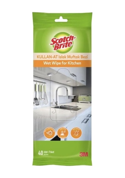 Scotch Brite Kullan-at Islak Mutfak Bezi 40 Yaprak Genel