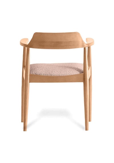 Lines İskandinav Ahşap Sandalye Natural - Krem