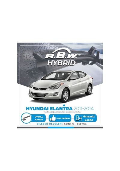 Rbw Hybrid Hyundai Elantra 2011 - 2015 Ön Silecek Takımı - Hibrit