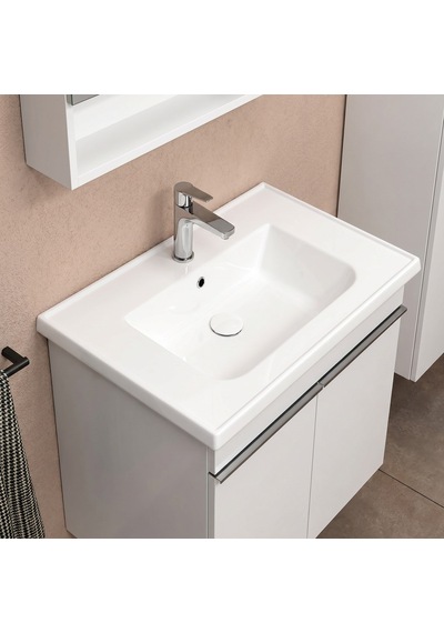 Isvea Sistema L İnce Formlu Lavabo 65x46,5 Cm Beyaz 10le50065