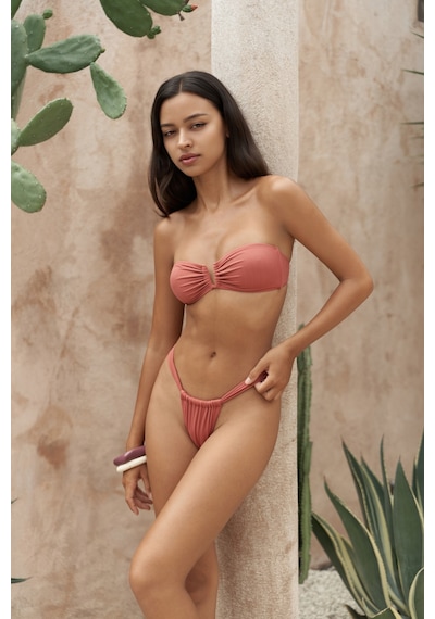 Mai Collection Mai Studios Co. Lahla Büzgü Detaylı Kalın Bant Kiremit Bikini Altı Kiremit