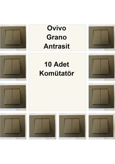 Asyagrup Ovivo Antrasit Komütatör - 10 Adet