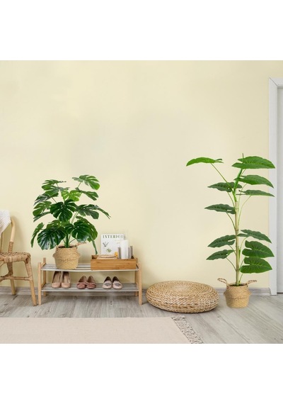 Siyah Saksıda Yapay Monstera Ağacı 60 Cm