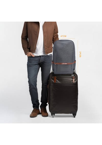 Lenyes Lb545 Rambler Serisi Polyester Kumaş Su Geçirmez Sırt Çantası Gri
