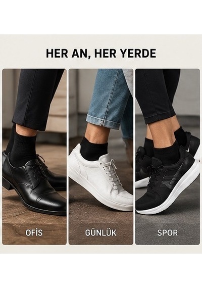 Rise Of Socks Pamuklu Çorap Siyah Renk 6 Lı 43-46 Beden