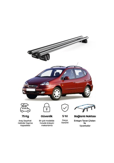 Pençe Daewoo Rezzo 2000-2004 Uyumlu Gri Ara Atkı 109cm Port Bagaj Tavan Barı